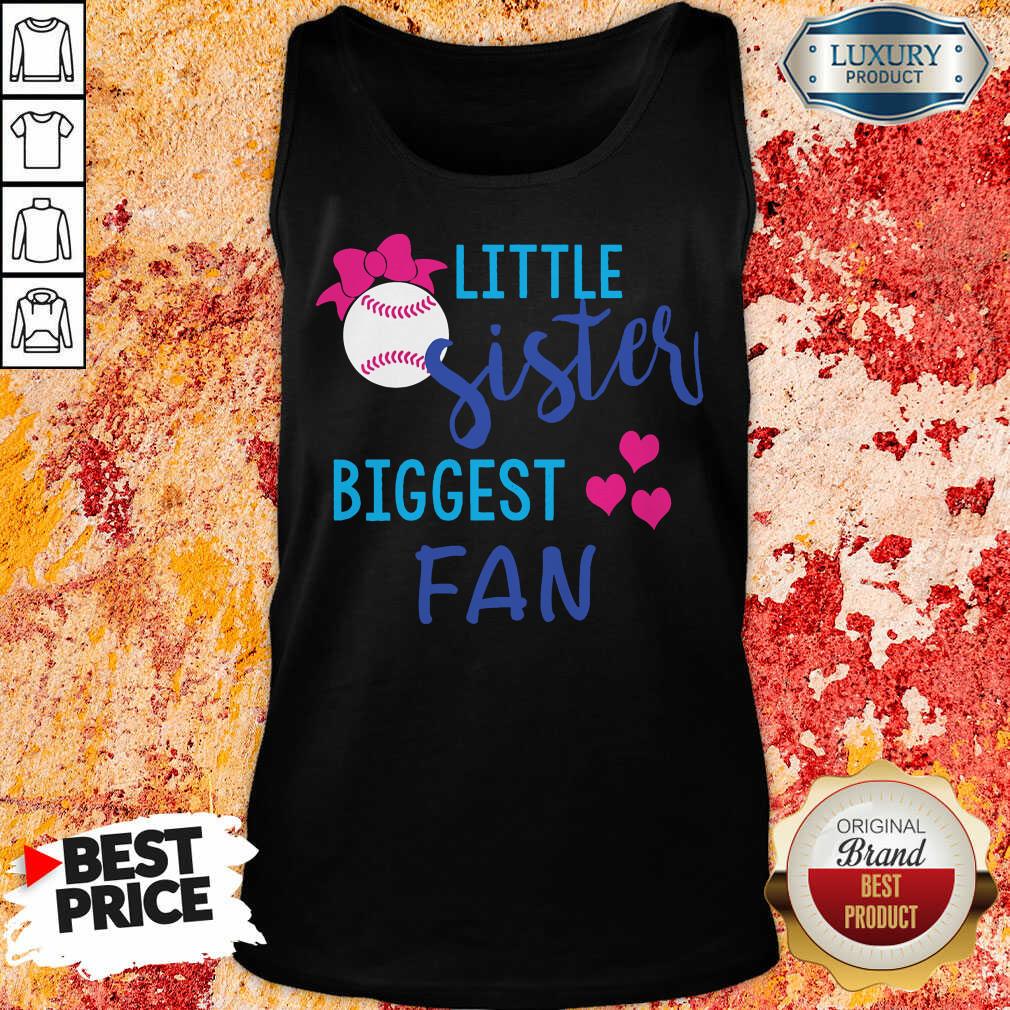 Baseball Little Sister Biggest Fan Tank Top