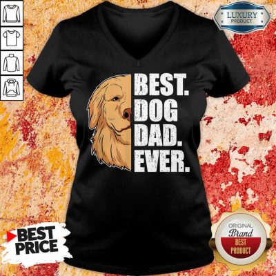 Golden Retriever Best Dog Dad Ever V-neck