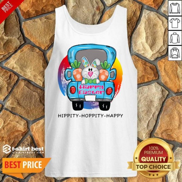 Happy Easter Bunny Hunting Eggs On Classic Truck Tank Top