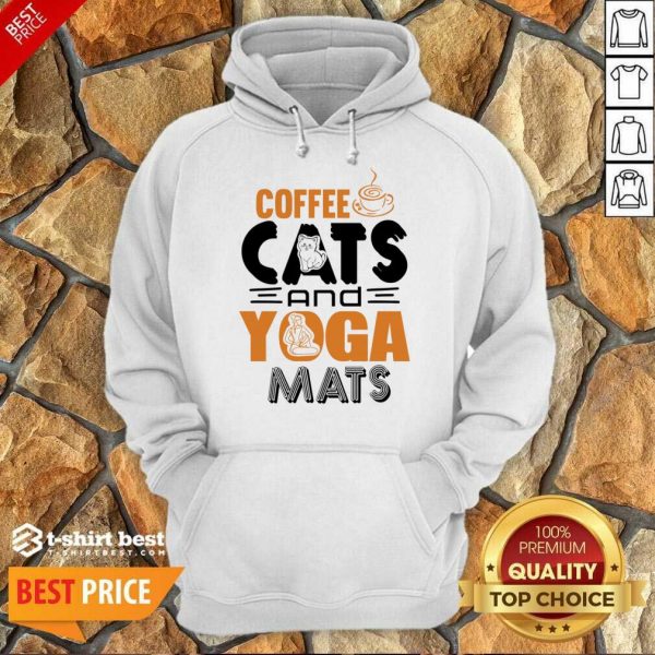 Coffee Cats And Yoga Mats Hoodie