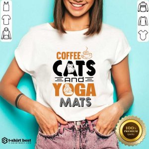 Coffee Cats And Yoga Mats V-neck