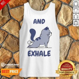 Yoga Cat Flexing And Exhale Tank Top