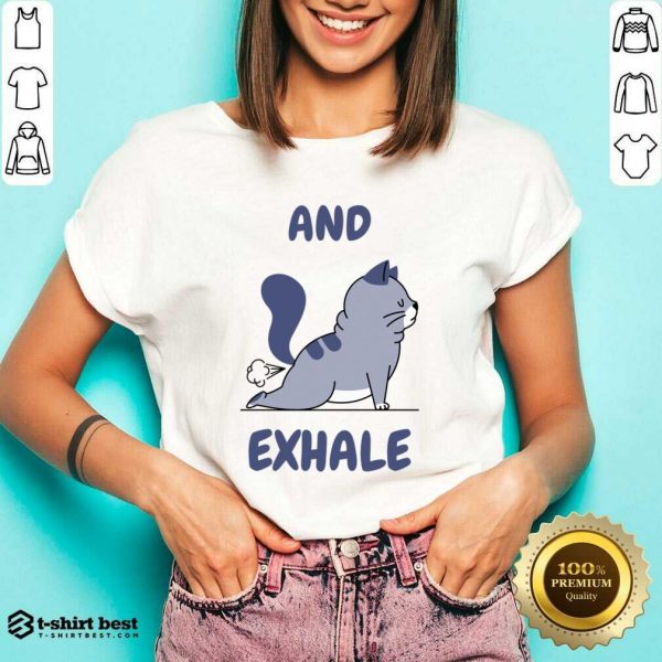 Yoga Cat Flexing And Exhale V-neck