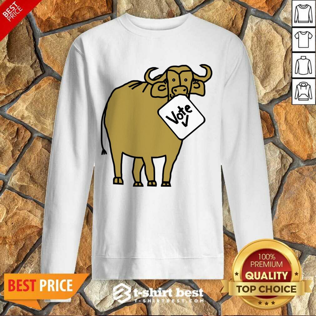 Buffalo Gold Ox With Vote Sign Sweatshirt