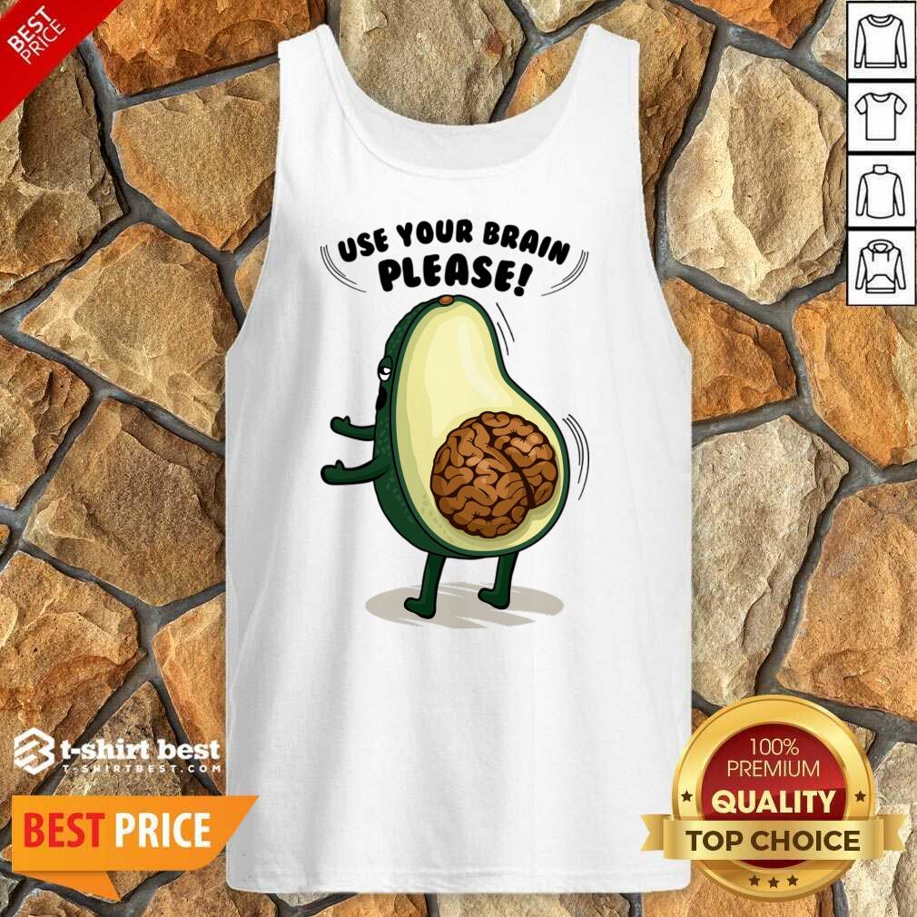 Use Your Brain Please Avocado Brain Tank Top